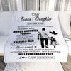 Personalized To My Bonus Daughter Gifts Blanket From Stepdad Whenever Man Unique Birthday Gifts For Stepdaughter Graduation Christmas Custom Fleece Blanket | siriusteestore