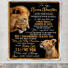 Personalized To My Bonus Daughter Gifts Blanket From Stepdad Wherever Your Journey In Life Lion Stepdaughter Birthday Gifts Christmas Custom Fleece Blanket | siriusteestore