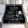 Personalized To My Bonus Daughter Gifts Blanket From Stepdad Wherever Your Journey In Life Stepdad Stepdaughter Birthday Gifts Christmas Custom Fleece Blanket | siriusteestore