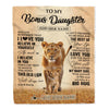 Personalized To My Bonus Daughter Gifts Blanket From Stepmom Always Remember Lion Gifts For Stepdaughter Birthday Graduation Christmas Custom Fleece Blanket | siriusteestore