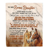 Personalized To My Bonus Daughter Gifts Blanket From Stepmom Horse My Only Wish For You Stepdaughter Birthday Gifts Graduation Christmas Fleece Throw Blanket | siriusteestore
