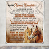 Personalized To My Bonus Daughter Gifts Blanket From Stepmom Horse My Only Wish For You Stepdaughter Birthday Gifts Graduation Christmas Fleece Throw Blanket | siriusteestore