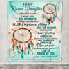 Personalized To My Bonus Daughter Gifts Blanket From Stepmom I Wish You The Strength Dream Catcher Stepdaughter Birthday Gifts Christmas Fleece Blanket | siriusteestore