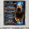 Personalized To My Bonus Daughter Gifts Blanket From Stepmom Stepdad I Wish You The Strength Bear Stepdaughter Birthday Gifts Christmas Custom Fleece Blanket | siriusteestore