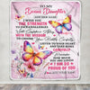 Personalized To My Bonus Daughter Gifts Blanket From Stepmom Stepdad I Wish You The Strength Butterfly Stepdaughter Birthday Gifts Christmas Fleece Blanket | siriusteestore