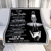 Personalized To My Bonus Daughter Gifts Blanket From Stepmom Stepdad I Wish You The Strength Stepdaughter Birthday Gifts Christmas Custom Fleece Throw Blanket | siriusteestore