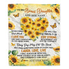 Personalized To My Bonus Daughter Gifts Blanket From Stepmom Stepdad Laugh Love Live Sunflower Stepdaughter Birthday Gifts Christmas Bedroom Fleece Blanket | siriusteestore