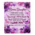 Personalized To My Bonus Daughter Gifts Blanket From Stepmom Stepdad Purple Floral Birthday Gifts For Stepdaughter Graduation Christmas Fleece Throw Blanket | siriusteestore