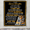 Personalized To My Bonus Daughter Gifts Blanket From Stepmom Stepdad This Old Tiger Love You Stepdaughter Birthday Gifts Graduation Christmas Fleece Blanket | siriusteestore
