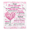 Personalized To My Bonus Daughter Gifts Blanket From Stepmom Stepdad Tree I Love You Always Stepdaughter Birthday Gifts Mothers Day Christmas Fleece Blanket | siriusteestore