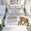 Personalized To My Bonus Daughter Gifts Blanket From Stepmom Stepdad Whenever You Feel Tiger Stepdaughter Birthday Gifts Graduation Christmas Fleece Blanket | siriusteestore