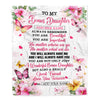 Personalized To My Bonus Daughter Gifts Blanket From Stepmom Stepdad You Are Beautiful Birthday Gifts For Stepdaughter Graduation Christmas Fleece Blanket | siriusteestore