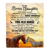 Personalized To My Bonus Daughter Gifts Blanket From Stepmom Whenever Horse Unique Birthday Gifts For Stepdaughter Graduation Christmas Custom Fleece Blanket | siriusteestore
