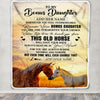 Personalized To My Bonus Daughter Gifts Blanket From Stepmom Whenever Horse Unique Birthday Gifts For Stepdaughter Graduation Christmas Custom Fleece Blanket | siriusteestore