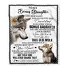 Personalized To My Bonus Daughter Gifts Blanket From Stepmom Whenever Wolf Unique Birthday Gifts For Stepdaughter Graduation Christmas Custom Fleece Blanket | siriusteestore