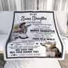 Personalized To My Bonus Daughter Gifts Blanket From Stepmom Whenever Wolf Unique Birthday Gifts For Stepdaughter Graduation Christmas Custom Fleece Blanket | siriusteestore