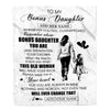 Personalized To My Bonus Daughter Gifts Blanket From Stepmom Whenever Woman Unique Birthday Gifts For Stepdaughter Graduation Christmas Custom Fleece Blanket | siriusteestore