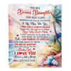 Personalized To My Bonus Daughter Gifts Blanket From Stepmom Wherever Your Journey In Life Beach Stepdaughter Birthday Gifts Customized Fleece Throw Blanket | siriusteestore