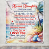 Personalized To My Bonus Daughter Gifts Blanket From Stepmom Wherever Your Journey In Life Beach Stepdaughter Birthday Gifts Customized Fleece Throw Blanket | siriusteestore