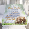 Personalized To My Bonus Daughter Gifts Blanket From Stepmom Wherever Your Journey In Life Bear Stepdaughter Birthday Gifts Customized Fleece Throw Blanket | siriusteestore