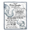 Personalized To My Bonus Daughter Gifts Blanket From Stepmom Wherever Your Journey In Life Elephant Stepdaughter Birthday Gifts Customized Fleece Blanket | siriusteestore