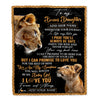 Personalized To My Bonus Daughter Gifts Blanket From Stepmom Wherever Your Journey In Life Lion Stepdaughter Birthday Gifts Christmas Custom Fleece Blanket | siriusteestore