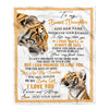 Personalized To My Bonus Daughter Gifts Blanket From Stepmom Wherever Your Journey In Life Tiger Stepdaughter Birthday Gifts Customized Fleece Throw Blanket | siriusteestore