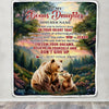 Personalized To My Bonus Daughter Gifts From Step Mom Blanket Don't Give Up Bear Gifts For Stepdaughter Birthday Graduation Christmas Customized Fleece Blanket | siriusteestore