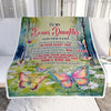 Personalized To My Bonus Daughter Gifts From Step Mom Blanket Don't Give Up Butterfly Gifts For Stepdaughter Birthday Graduation Christmas Fleece Blanket | siriusteestore