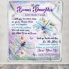 Personalized To My Bonus Daughter Gifts From Step Mom Blanket Don't Give Up Dragonfly Gifts For Stepdaughter Birthday Graduation Christmas Fleece Blanket | siriusteestore