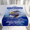 Personalized To My Bonus Daughter Gifts From Step Mom Blanket Don't Give Up Eagle Gifts For Stepdaughter Birthday Graduation Christmas Custom Fleece Blanket | siriusteestore