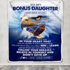 Personalized To My Bonus Daughter Gifts From Step Mom Blanket Don't Give Up Eagle Gifts For Stepdaughter Birthday Graduation Christmas Custom Fleece Blanket | siriusteestore