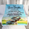 Personalized To My Bonus Daughter Gifts From Step Mom Blanket Don't Give Up Elephant Gifts For Stepdaughter Birthday Graduation Christmas Fleece Blanket | siriusteestore