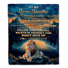 Personalized To My Bonus Daughter Gifts From Step Mom Blanket Don't Give Up Lion Gifts For Stepdaughter Birthday Graduation Christmas Customized Fleece Blanket | siriusteestore