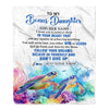 Personalized To My Bonus Daughter Gifts From Step Mom Blanket Don't Give Up Turtle Gifts For Stepdaughter Birthday Graduation Christmas Custom Fleece Blanket | siriusteestore