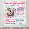 Personalized To My Bonus Daughter Gifts From Step Mom Blanket Koala Letter I Hugged This Gifts For Stepdaughter Birthday Graduation Christmas Fleece Blanket | siriusteestore