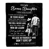 Personalized To My Bonus Daughter Gifts From Stepdad Blanket Don't Give Up Stepfather Gifts For Stepdaughter Birthday Graduation Christmas Fleece Blanket | siriusteestore