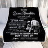 Personalized To My Bonus Daughter Gifts From Stepdad Blanket Don't Give Up Stepfather Gifts For Stepdaughter Birthday Graduation Christmas Fleece Blanket | siriusteestore