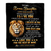 Personalized To My Bonus Daughter Gifts From Stepdad Blanket Old Lion Love You Stepdaughter Birthday Gifts Graduation Christmas Custom Fleece Blanket | siriusteestore