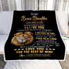 Personalized To My Bonus Daughter Gifts From Stepdad Blanket Old Lion Love You Stepdaughter Birthday Gifts Graduation Christmas Custom Fleece Blanket | siriusteestore