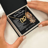 Interlocking Hearts Necklace 18K Yellow Gold Finish | 2 | Personalized To My Bonus Daughter Gifts From Stepfather Necklace This Old Lion Love You Stepdaughter Birthday Gifts Christmas Customized Gift Box Message Card | https://siriusteestore.