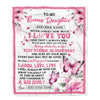 Personalized To My Bonus Daughter Gifts From Stepmom Blanket I Love You Butterfly Birthday Gifts For Stepdaughter Graduation Christmas Fleece Throw Blanket | siriusteestore