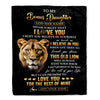 Personalized To My Bonus Daughter Gifts From Stepmom Blanket Old Lion Love You Stepdaughter Birthday Gifts Graduation Christmas Custom Fleece Blanket | siriusteestore