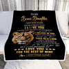 Personalized To My Bonus Daughter Gifts From Stepmom Blanket Old Lion Love You Stepdaughter Birthday Gifts Graduation Christmas Custom Fleece Blanket | siriusteestore