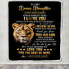 Personalized To My Bonus Daughter Gifts From Stepmom Blanket Old Lion Love You Stepdaughter Birthday Gifts Graduation Christmas Custom Fleece Blanket | siriusteestore