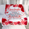 Personalized To My Bonus Daughter Gifts From Stepmom Stepdad Blanket Rose Flower Anniversary Birthday Gifts Stepdaughter Graduation Christmas Fleece Blanket | siriusteestore
