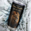 Personalized To My Bonus Daughter Gifts From Stepmom Stepdad Tumbler Old Lion Love You Stepdaughter Birthday Gifts Graduation Christmas Custom Cup Travel Mug | siriusteestore