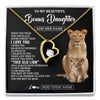 Forever Love Necklace 18K Yellow Gold Finish | 1 | Personalized To My Bonus Daughter Gifts From Stepmother Necklace This Old Lion Love You Stepdaughter Birthday Gifts Graduation Christmas Gift Box Message Card | https://siriusteestore.