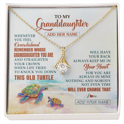 Alluring Beauty Necklace 18K Yellow Gold Finish | 1 | Personalized To My Bonus Daughter Gifts Necklace From Stepmom Whenever Turtle Unique Birthday Gifts For Stepdaughter Christmas Custom Gift Box Message Card | https://siriusteestore.