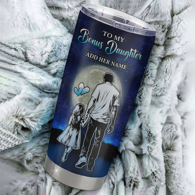 Personalized To My Bonus Daughter Gifts Tumbler From Stepdad I Closed My Eyes For A Moment Stepdaughter Birthday Graduation Christmas Custom Stainless Steel Travel Mug | siriusteestore
